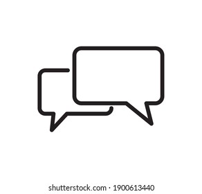 Chat icon. Speech Bubble icon isolated on white background. Flat design. Vector illustration.