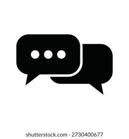 Chat icon, speech bubble isolated, comment sign, message symbol illustration