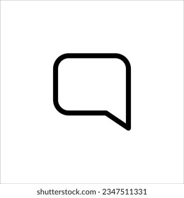 Chat icon, speech bubble line vector illustration