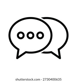 Chat icon, speech bubble line art vector, comment sign, message illustration