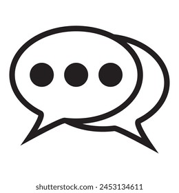 chat Icon. Chat Icon.  Speech Bubble, Live Chat, Message, Comment. Chat icon vector isolated on white background.