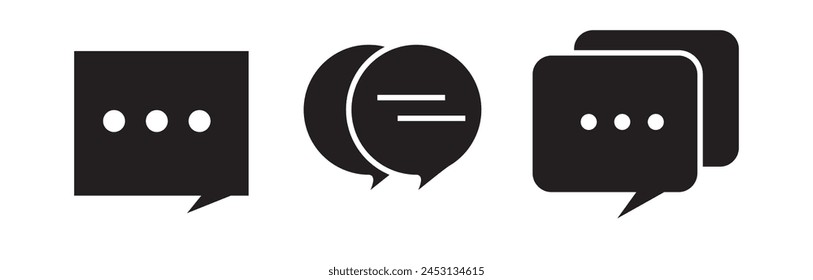 icono de chat. Icono de chat.  Speech Bubble, Chat en vivo, Mensaje, Comentario. Vector de iconos de chat aislado sobre fondo blanco.