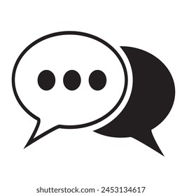 icono de chat. Icono de chat.  Speech Bubble, Chat en vivo, Mensaje, Comentario. Vector de iconos de chat aislado sobre fondo blanco.