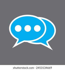icono de chat. Icono de chat.  Speech Bubble, Chat en vivo, Mensaje, Comentario. Vector de iconos de chat aislado sobre fondo blanco.