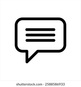 Chat icon or speech bubble logo illustration vector isolated sign