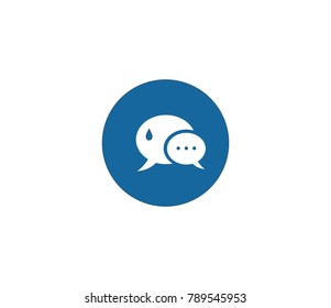 Chat icon. speech bubble icon. chat icon on blue background