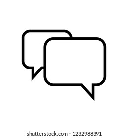 Chat Icon. Speech Bubble Sign. Conversation, Communications Symbol.