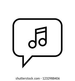 Chat Icon. Speech Bubble Sign. Conversation, Communications Symbol. Music Icon