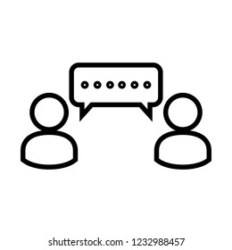 Chat Icon. Speech Bubble Sign. Conversation, Communications Symbol. Users Icon