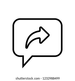 Chat Icon. Speech Bubble Sign. Conversation, Communications Symbol. Send Icon