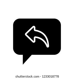 Chat Icon. Speech Bubble Sign. Conversation, Communications Symbol. Answer, Send, Arrow Icon