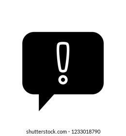 Chat Icon. Speech Bubble Sign. Conversation, Communications Symbol. Warning Icon