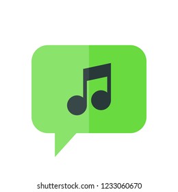 Chat Icon. Speech Bubble Sign. Conversation, Communications Symbol. Music Icon