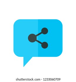 Chat Icon. Speech Bubble Sign. Conversation, Communications Symbol. Share Icon
