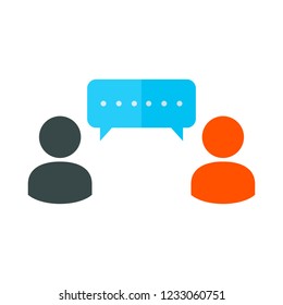 Chat Icon. Speech Bubble Sign. Conversation, Communications Symbol. Users Icon