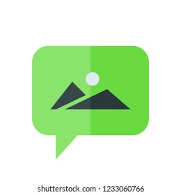 Chat Icon. Speech Bubble Sign. Conversation, Communications Symbol. Image Icon
