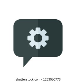 Chat Icon. Speech Bubble Sign. Conversation, Communications Symbol. Settings Icon