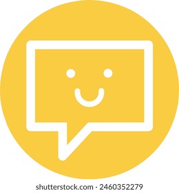 Chat Icon.  Speech Bubble Sign.  Conversation, Communication Symbol.  Smile icon