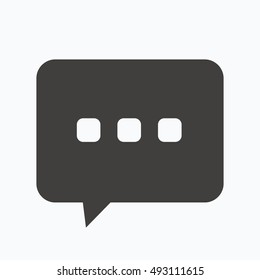 Chat icon. Speech bubble sign.
