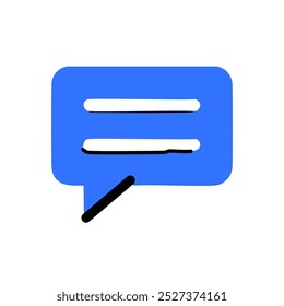 Chat icon. Speech bubble symbol. Communication sign. Flat design style.