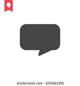 chat icon, speech bubble vector, 