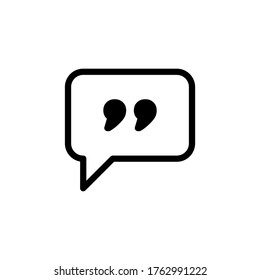 chat icon. speech bubble vector icon on white background