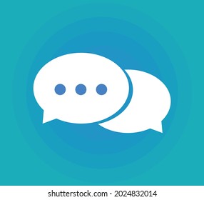 Chat icon. Speech bubble icon, vector illustration
