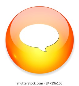 Chat icon, speech button