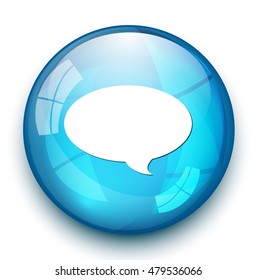 chat icon, speech button