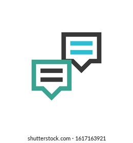 Chat icon. Stock vector illustration isolated on white background.