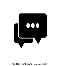 Chat icon symbol for apps and websites. speech bubble sign and symbol. comment icon. message