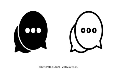 Chat icon symbol for apps and websites. speech bubble sign and symbol. comment icon. message
