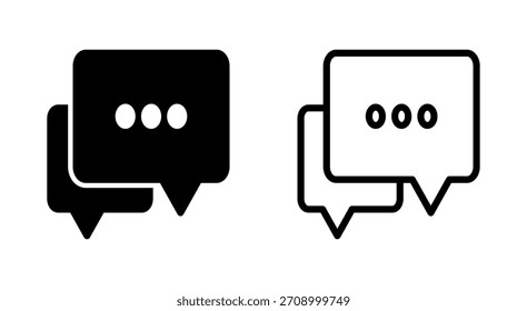 Chat-Symbol für Apps und Websites. Sprechblasenzeichen und -symbol. Kommentarsymbol. Nachricht