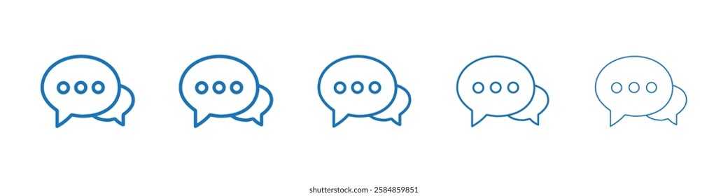 Chat icon Symbol collection thin outline set