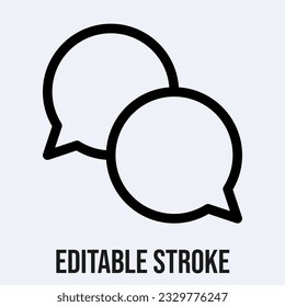 Chat Icon Symbol. Speech Bubble Icon Vector Illustration.