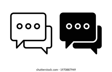 Chat icon, Chat symbol vector