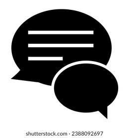 Chat icon symbol vector illustration. Talk bubble speech icon. Bubbles vector design elements. Chat on line symbol template. Dialogue balloon sticker silhouette. 