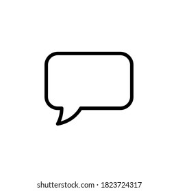 Símbolo de chat vector aislado en fondo blanco