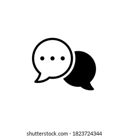 Chat icon symbol vector isolated on white background
