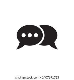 Chat icon symbol vector. on white background
