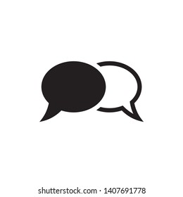 Chat icon symbol vector. on white background