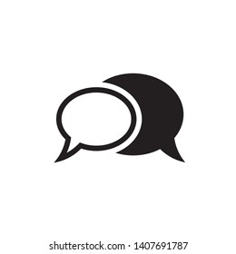 Chat icon symbol vector. on white background
