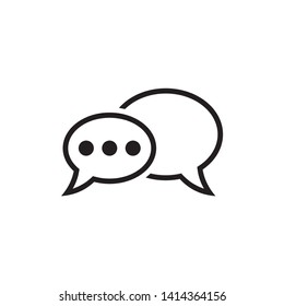 chat icon symbol vector. on white background. eps 10