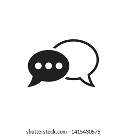 chat icon symbol vector. on white background. eps 10