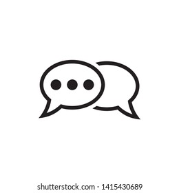 chat icon symbol vector. on white background. eps 10