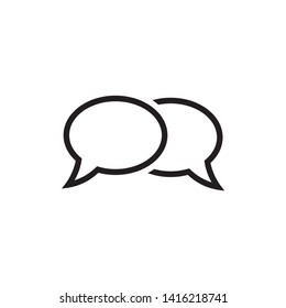 chat icon symbol vector. on white background. eps 10