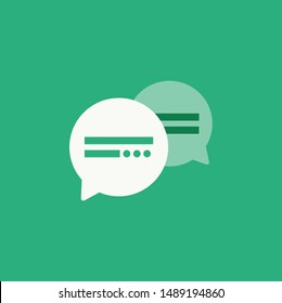 Chat icon symbol vector. on background