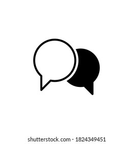 Chat icon symbol vector on white background