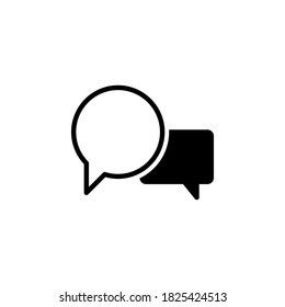 Chat icon symbol vector on white background