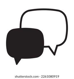 Chat icon. Talk bubble speech sign. Comment icon. Message, speech bubble vector icon.